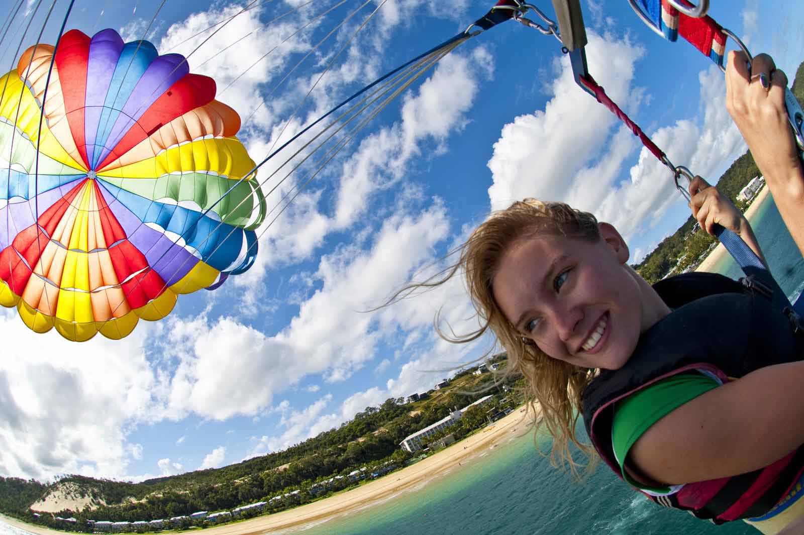 Parasailing at Tangalooma Resort | A day of adventure at Tangalooma Resort on Moreton Island